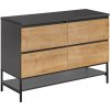 CMD Skrinka do kúpeľne MONAKO GREY OAK 820 C Sivá diamantová/doska dub laminát 120 cm x 82 cm x 46 cm