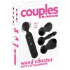 Couples Choice - vibračný masážny vibrátor s ohrevom - čierny - nabíjateľný