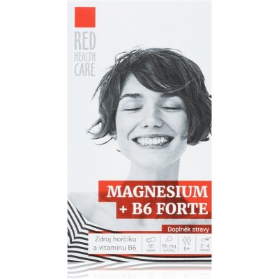 Red Health Care Magnesium + B6 Forte tablety pre normálnu činnosť nervovej sústavy 60 tbl