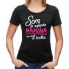 Fajntričko Tričko - Najlepšia mamina a bodka, Farba čierna, Strih/ Variant Dámsky