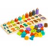 ECOTOYS Drevené vkladacie počítadlo 3v1
