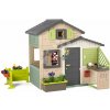 Domček Priateľov s bylinkovou záhradkou pri kuchynke Friends House Evo Playhouse Life Smoby v prírodných farbách rozšíriteľný