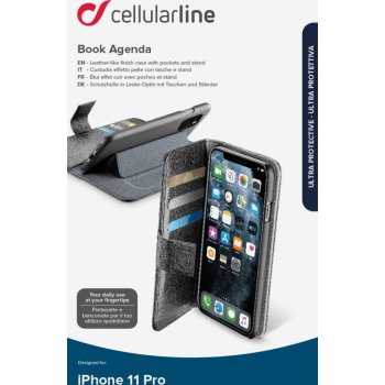 Púzdro CellularLine Book Agenda Apple iPhone 11 Čierne