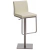 Barová stolička Panama E z umelej kože, krémová