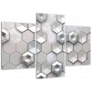Abstraktný obraz - šesťhrany (Obraz 90x60cm)