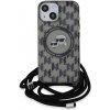 Karl Lagerfeld IML Monogram Crossbody K&CH Heads MagSafe Zadní Kryt pro iPhone 15 Black KLHMP15SHCKCKLCK