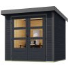 Hybridný domček KARIBU JUPITER C (93415) antracit / terragrau LG4039 - m2 - plexisklo - m - m2 - ks - ks - ks - ks - kg/m2 - ks - nie - dvojkrídlové na pántoch - áno - plechová - 0,5mm - 1,95m - 19mm