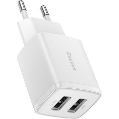 Baseus CCXJ010202 Compact Nabíjačka 2xUSB 10,5W biela CCXJ010202