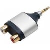 SOLEX Redukcia vidlica 1xJACK3,5st-2RCA zdierka KOVO AC17M