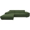 | Rozkladacia rohová sedacia súprava CASTELO L ľavá zelená s úložným priestorom | FF0039
