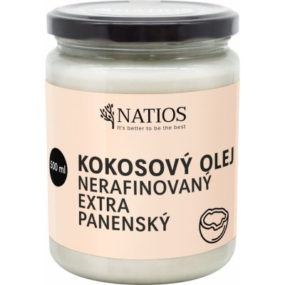 NATIOS Kokosový olej nerafinovaný extra panenský 500 ml