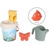 Vedro set s krhličkou Medium Garnished Bucket Life Smoby s hrabličkami lopatkou a formičkou od 18 mes