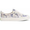 Dámské volnočasové boty Cariuma OCA Low White Spectrum Blue Parrot Print Canvas Sneaker veľkosť topánky 38.5