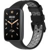 eses Silikónový remienok dierkovaný pre Xiaomi Smart Band 7 Pro - Čierno sivý