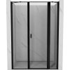MEXEN/S - Mist sprchové dvere krídlové pravé 150, čierny okraj, čierna 8A4-150-001-70-70-P