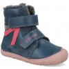 Barefoot detské zimné topánky D.D.step W073-52306C modre/ružove
