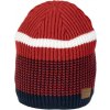 Pánska zimná pletená čiapka Finmark, WINTER HAT červená,biela,tmavo modrá, UNI