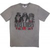 Guns N' Roses Tričko Hell Group Stone Wash Unisex Grey L