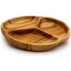 AWM Hladká Miska na Bvocie z Teakového Dreva tri časti 30x4cm