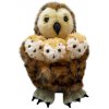 Prstoví maňásci - ukrytí maňásci - Sovička se třemi mláďátky (Hide-Away Puppets - Tawny Owl With 3 Babies - 29 cm)