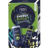 Nivea darčeková sada Men Box Energy Boost 2025, antiperspirant 150 ml, sprchovací gél 250 ml