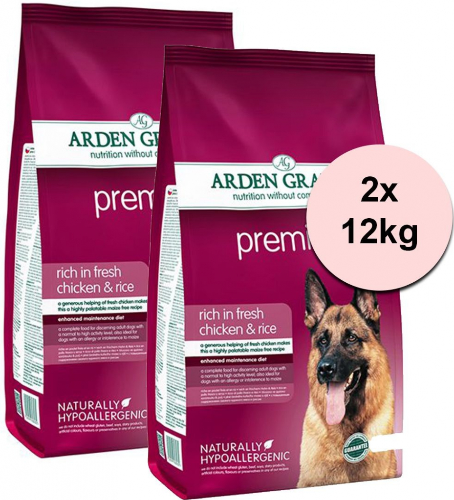 Arden Grange Premium rich in fresh chicken & rice 2 x 12 kg