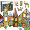 KIK 3D stavebné magnetické kocky svietiace park zvierat 90 el