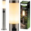 Vonkajšie záhradné svietidlo E27 INOX PIPE 45cm s 230V zásuvkou Lilium Lumiled