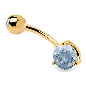 iZlato Forever zlatý piercing do pupku so svetlo modrým kameňom IZ20971 od  116,1 € - Heureka.sk