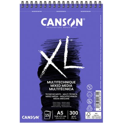 Canson Skicár XL Mix Media 300g m2 15 hárkov A5