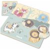 Viga Toys VIGA PolarB Drevené puzzle Zvieratká s kolíčkami