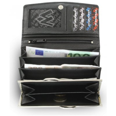 Dámska kožená listová peňaženka Arwel 6236­ čierna