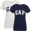 Dámske tričko GAP, V-GAP FRANCHISE CLSC TEE PACK biela,tmavo modrá XXS