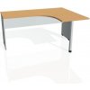Pracovný stôl Gate, ergo, ľavý, 160x75,5x120 cm, buk/sivá