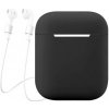 LANKILIN silikónový obal s držiakom proti strate slúchadiel pre AirPods 1 / 2 – čierny - možnosť vrátiť tovar ZADARMO do 30tich dní