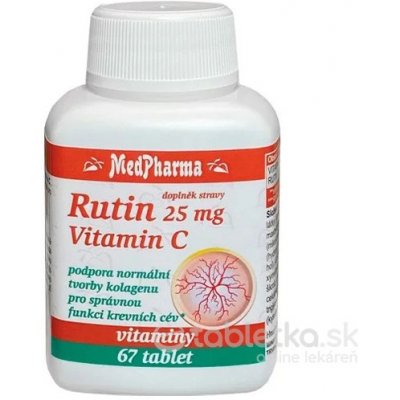 MedPharma Rutin 25 mg + Vitamín C 67 kapsúl