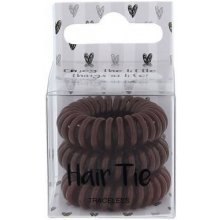 2K Hair Tie 3 ks špirálovité gumičky do vlasov pre ženy Brown