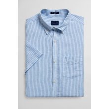 Gant košel'a D2. reg stripe linen SS BD modrá