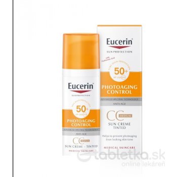Eucerin CC krém na opaľovanie Sun Creme stredne tmavý SPF50 50 ml od 18,07  € - Heureka.sk