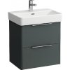 Laufen Base - Umývadlová skrinka, 52x52x36 cm, 2 zásuvky, sivá H4021521102661