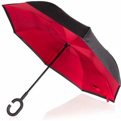 Pretty up deštník holový obrácený černo červený