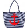 Matira Red plážová taška s prúžkami červená