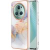 Gumený kryt Electroplating na Honor Magic5 Lite - White Marble