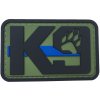 WARAGOD K9 Paw PVC nášivka, zelená