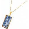 Kyanitový náhrdelník PREMIUM - Prírodný kameň so zlatým kovom a retiazkou