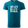 Volleyball nápis - Klasické pánske tričko vyššej gramáže - 3XL ( Petrolejová )