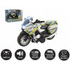 Teddies Motorka policajná 12cm kov/plast na spätné nat. na batérie so svetlom so zvukom CZ v krabe