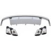 KITT Rear Bumper Valance Air Diffuser with Exhaust Muffler Tips suitable for Audi A7 4G Facelift (2015-2018) S7 Design Only Standard Bumper