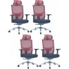 4PACK Ergonomická kancelárska stolička VICTORY ERGO červená (4 ks)