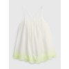 GAP 875830-00 dětský plátěný top s madeirou bílá